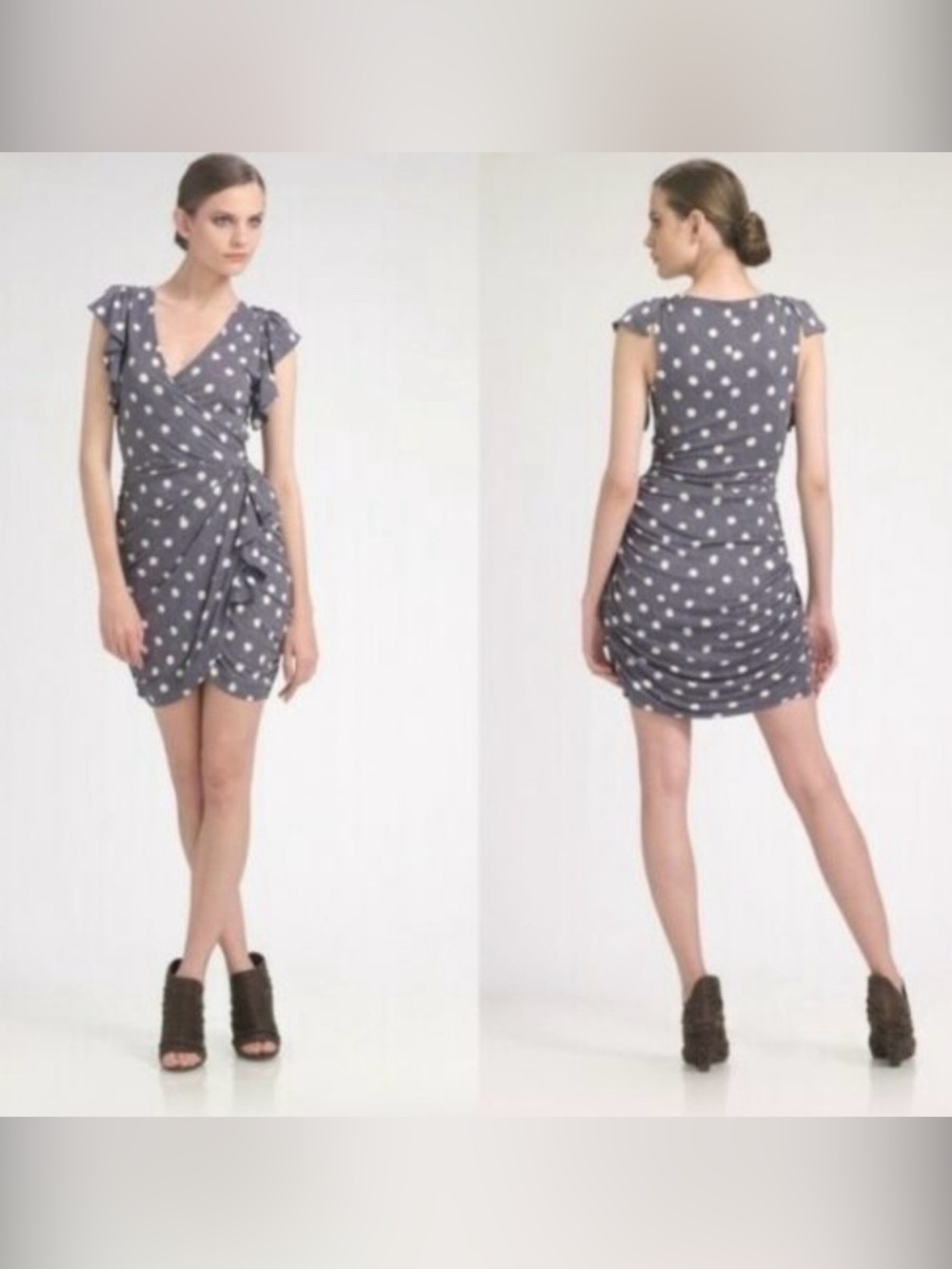 Anthropologie Leifsdottir Star Print Wrap Dress, L